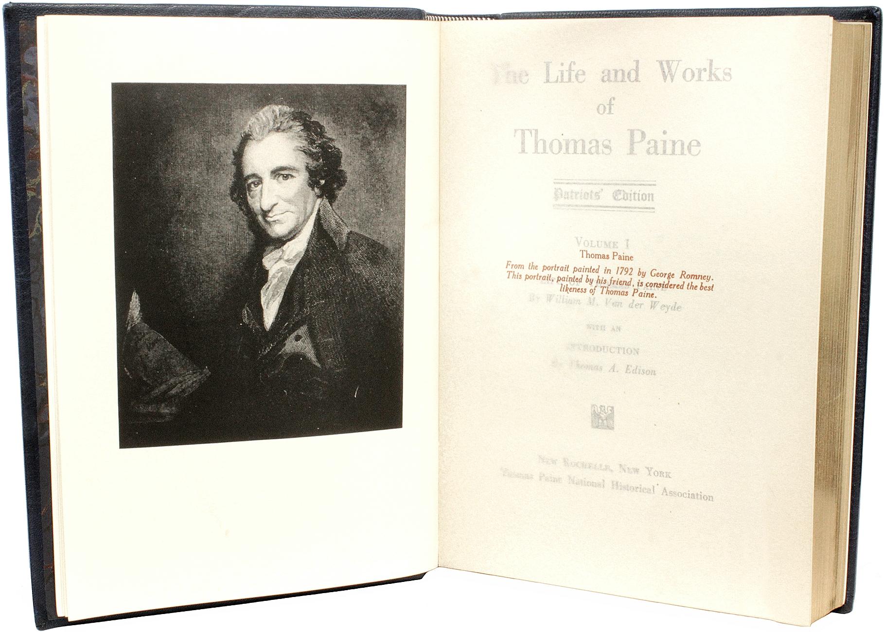 Early 20th Century William VAN DER WEYDE. The Life & Works Of Thomas Paine. PATRIOT'S EDITION 1925 For Sale