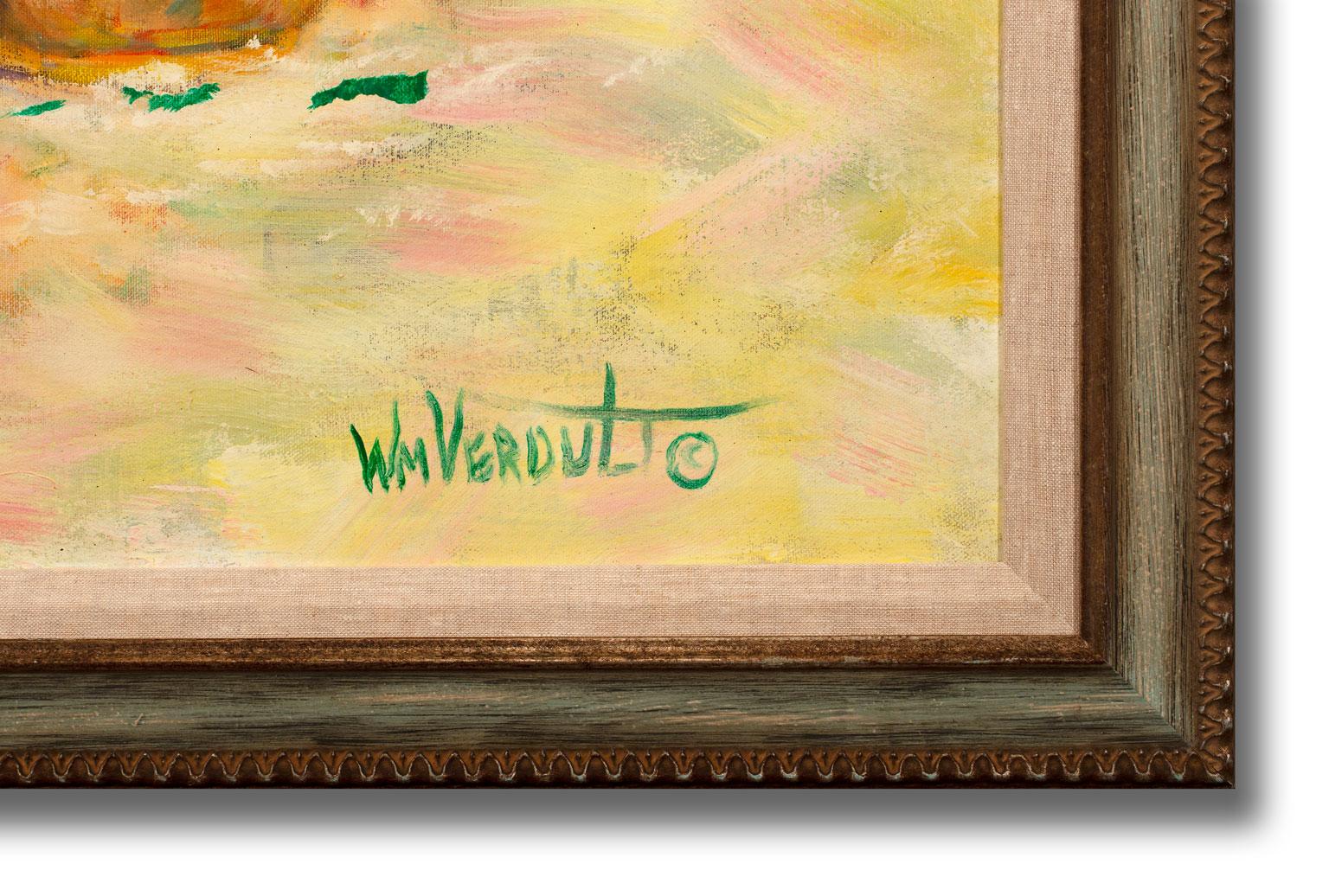 Grand paysage floral, peinture à l'huile originale sur toile de William Verdult, encadrée en vente 6