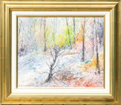 "Southern Woods" Impressionistic Snowy Forest Landscape Scene