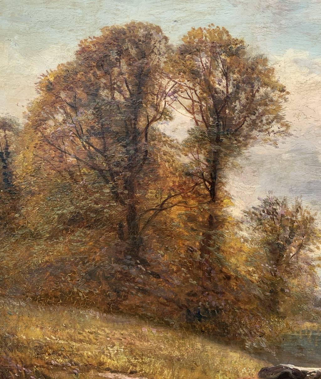 William Tippett (Naturaliste britannique) - Peinture de paysage du 19ème siècle - Vaches en vente 1