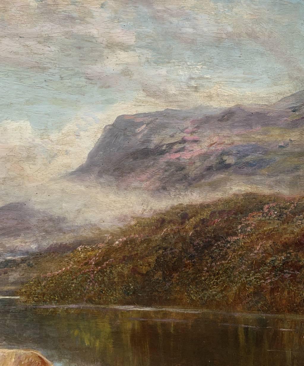 William Tippett (Naturaliste britannique) - Peinture de paysage du 19ème siècle - Vaches en vente 4