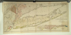 Antique Geological Map of Long & Staten Islands with the Environs of New York