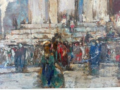 William Walcot - The Temple, 20th Century oil on paper over an etched base