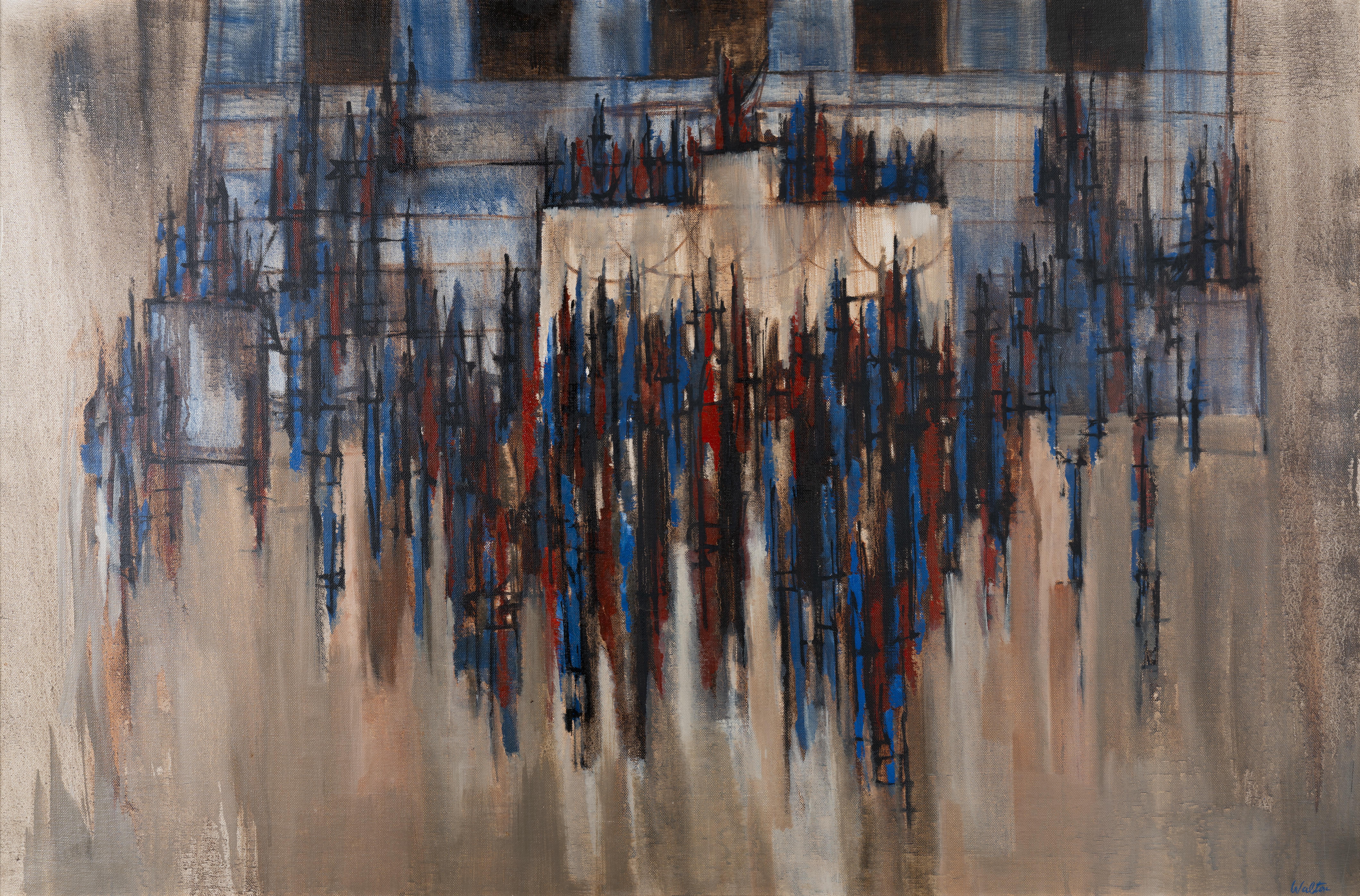 Palazzo di Giustizia, 1961 - Painting di William Walton