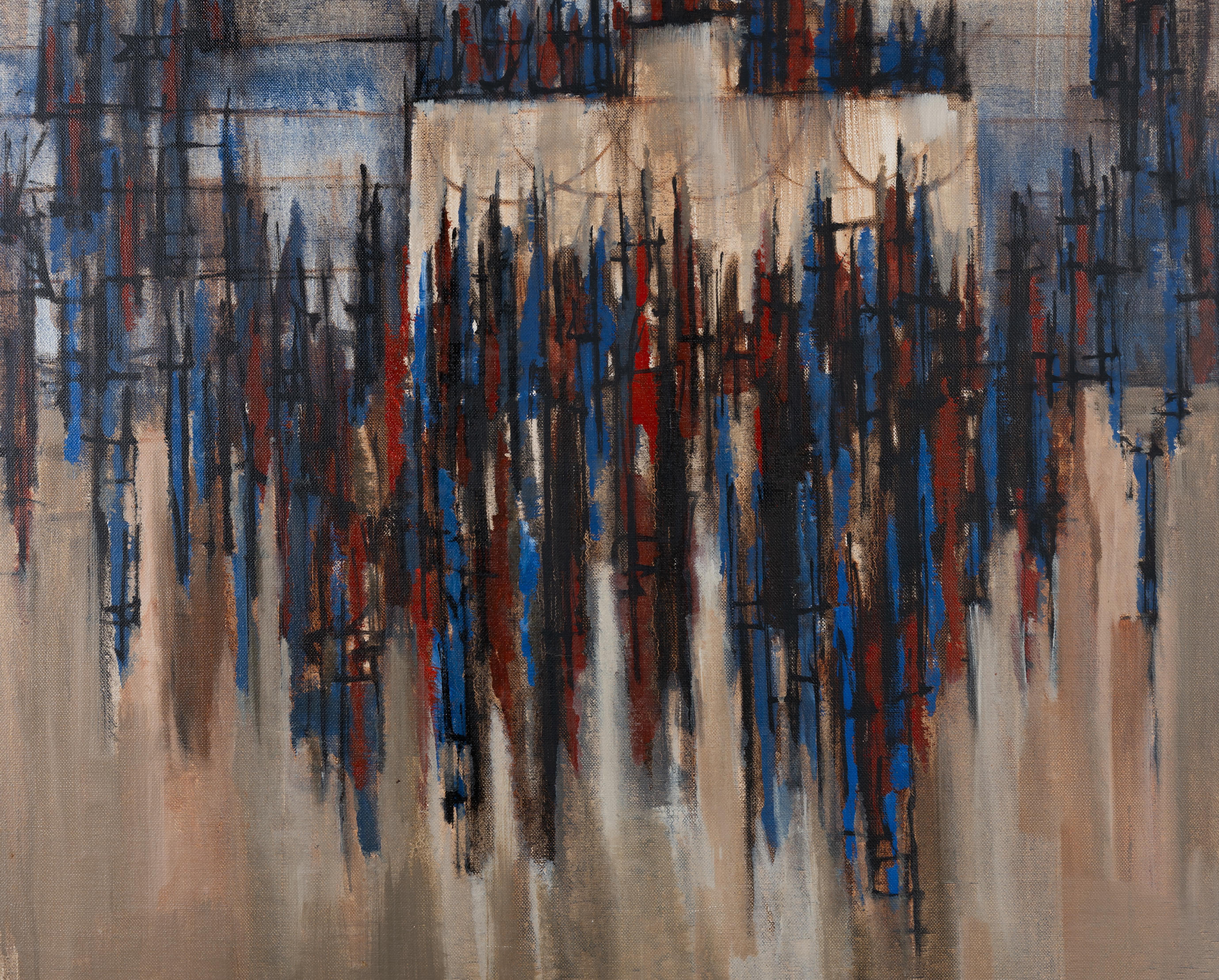 Palazzo di Giustizia, 1961 - Painting Astratto di William Walton