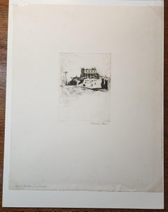 A Harlem Landmark, 1910 Etching, New York City History, NYC