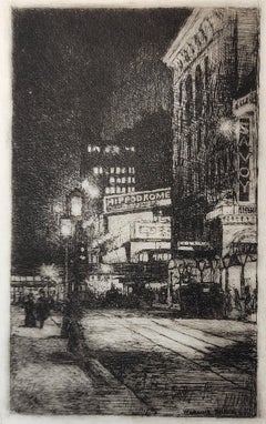Hippodrom, Radierung, New Yorker Geschichte, NYC, 1910