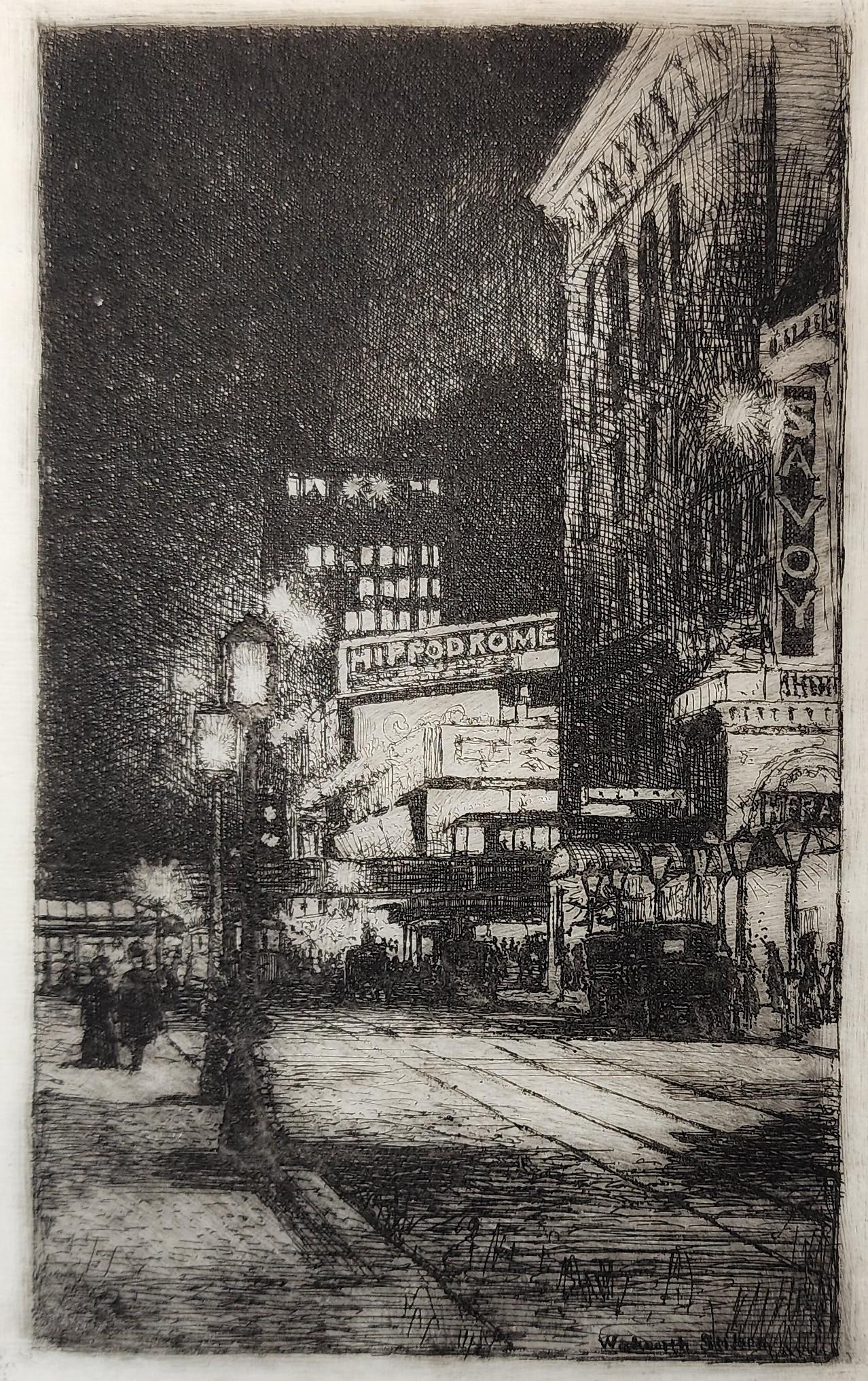  Hippodrome, 1910 Etching, New York City History, NYC - Print by William Walworth Stilson