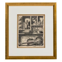 William Ward Beecher Lithograph Still Life, Titled: "Seance"