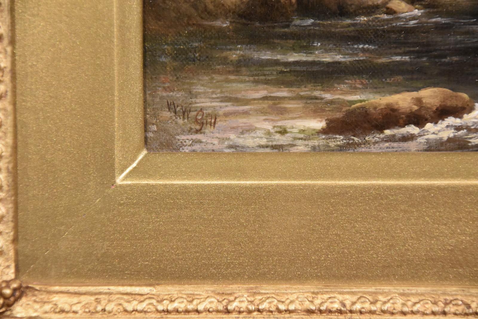 Oil Painting by WILLIAM WARD GILL “A North Wales Bridge” 1