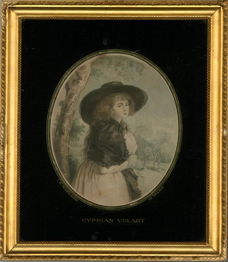 William Ward Portrait Print - W. Ward (1766-1826) after G. Morland - Framed Stipple Engraving, Cyprian Volary