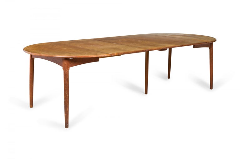Wood William Watting Danish Mid-Century Modern Teak Dining Table with Leaves For Sale
