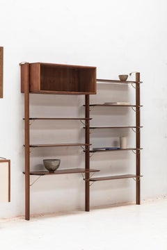 William Watting for Firstho 2-Piece Modular Wall Unit, Netherlands, 1960s