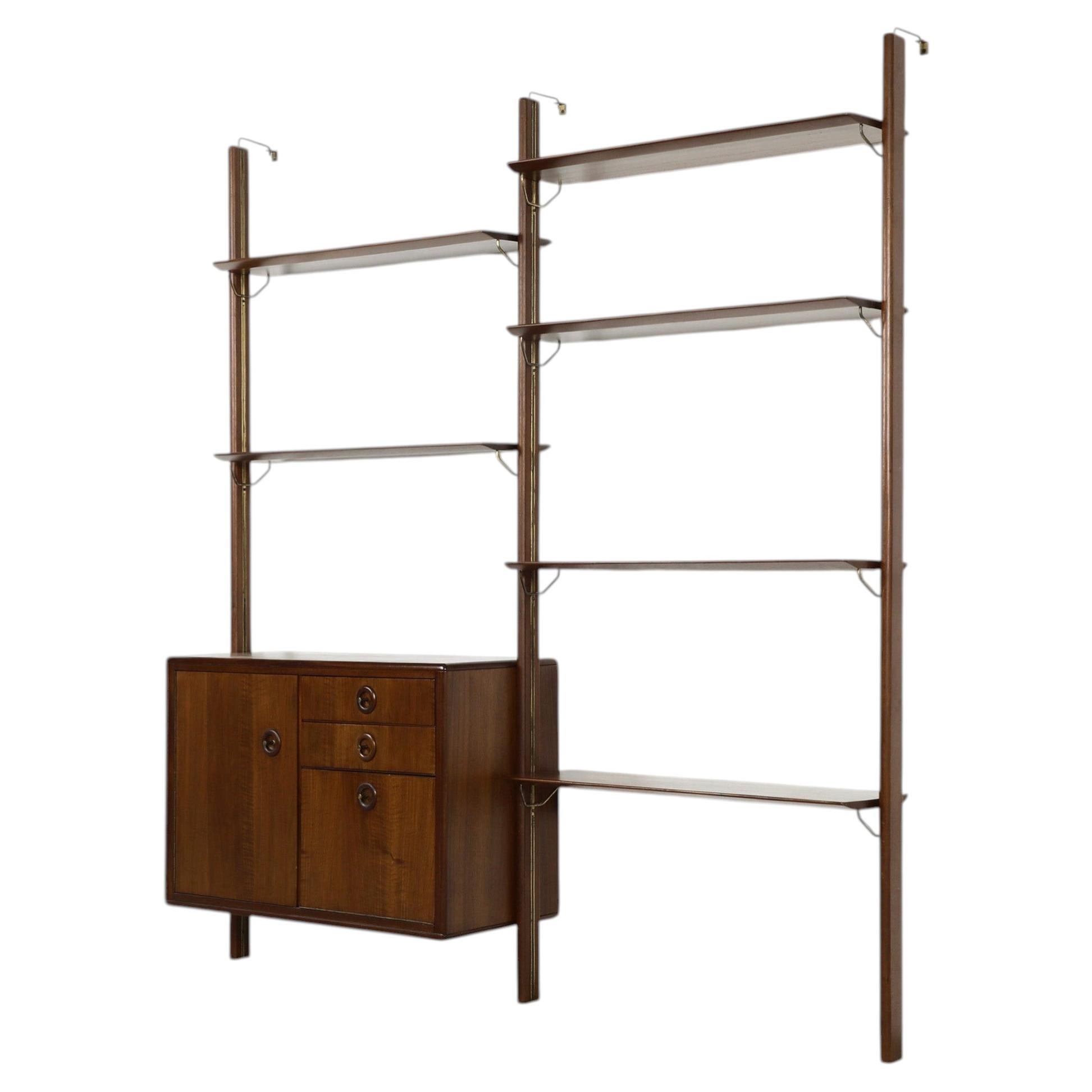William Watting for Fristho Attributed Teak Modular Wall Unit For Sale