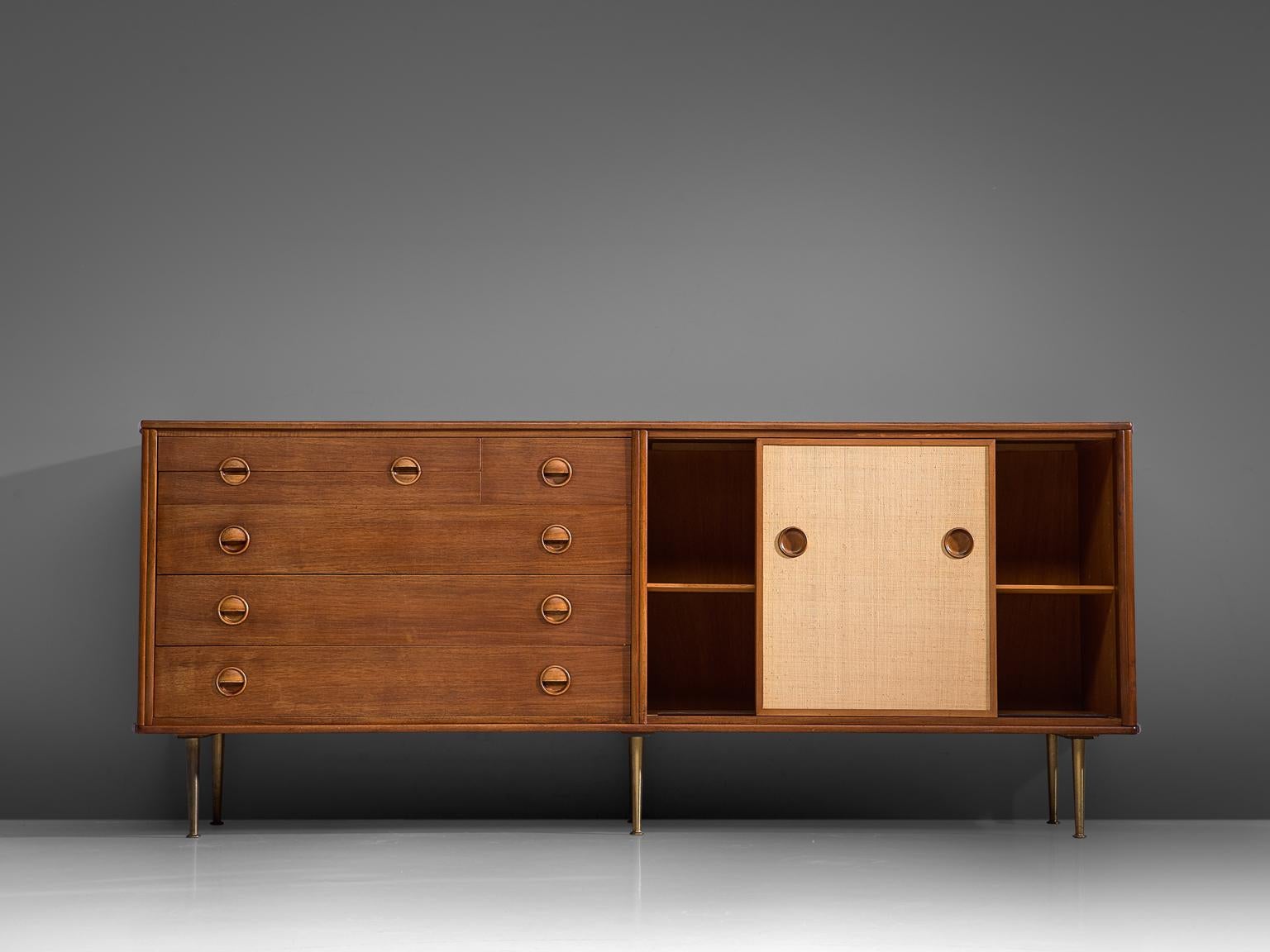 Dutch William Watting for Fristho Cabinet in Teak and Brass