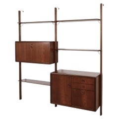 William Watting für Fristho Modularer Wandschrank mit zwei Einschüben aus Teakholz