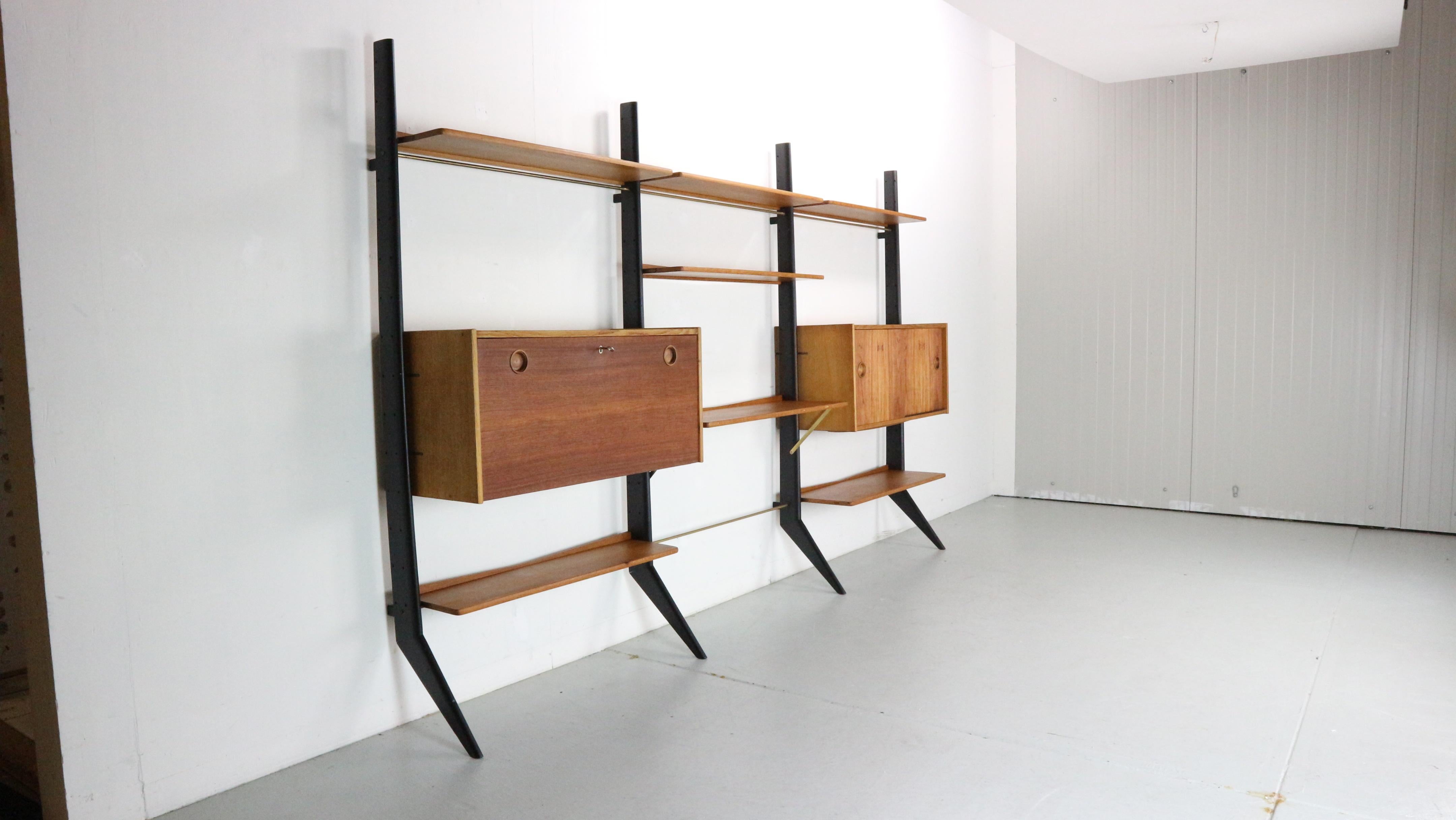 Dutch William Watting  Free Standing Modular Wall unit, 1960s the Netherlands For Sale