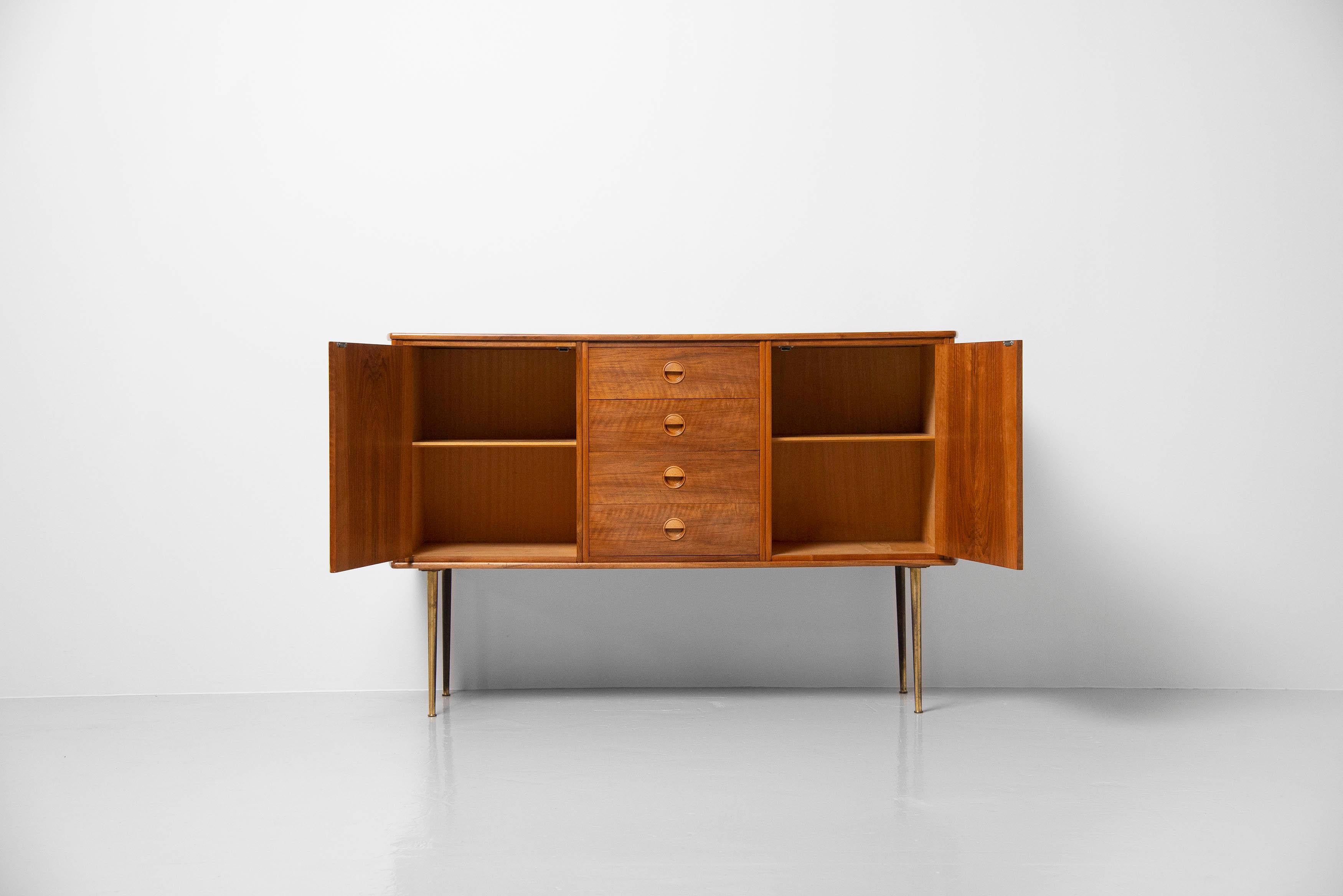 Mid-Century Modern William Watting High Walnut Credenza Holland, 1956