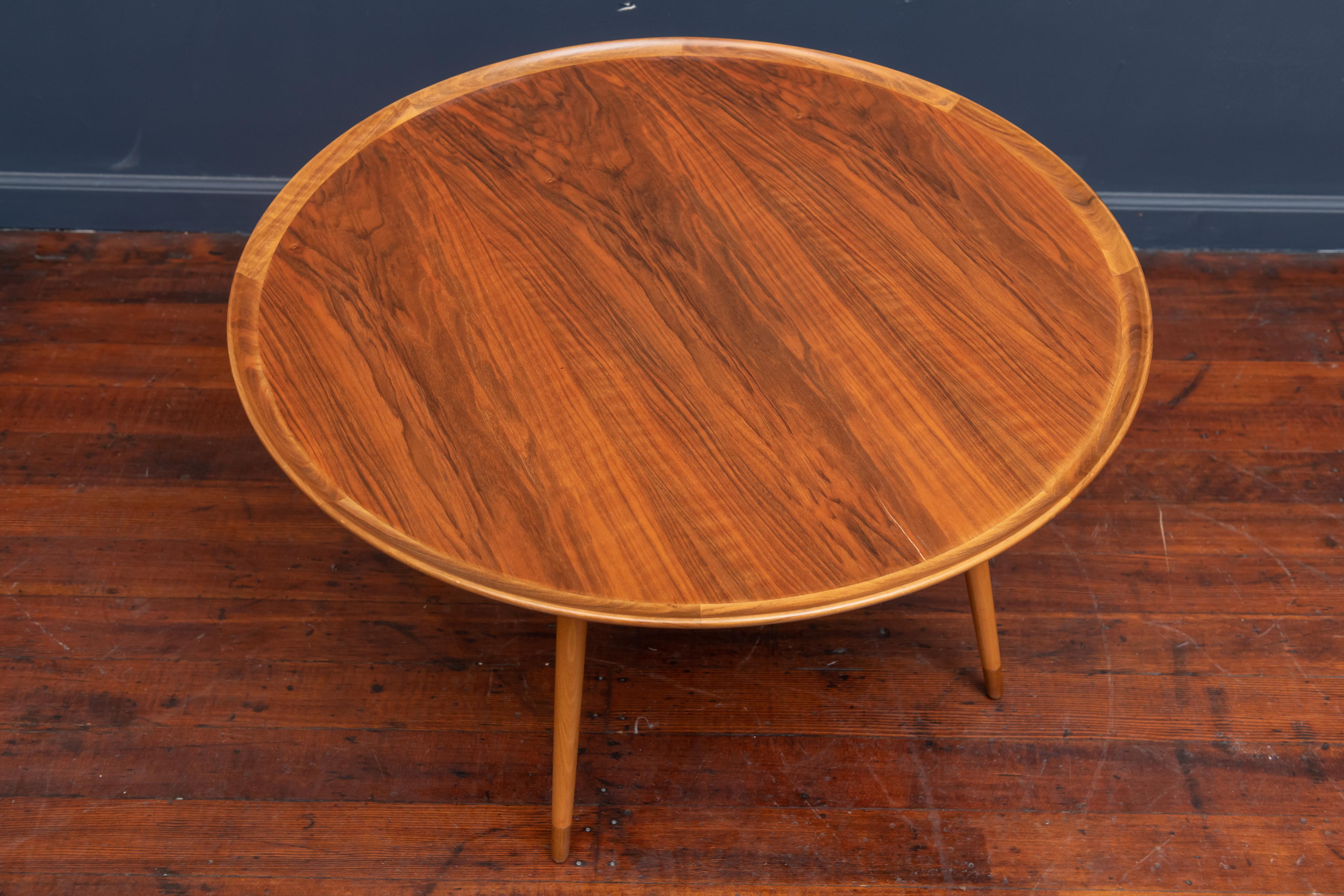 William Watting Round Danish Coffee Table In Excellent Condition In San Francisco, CA