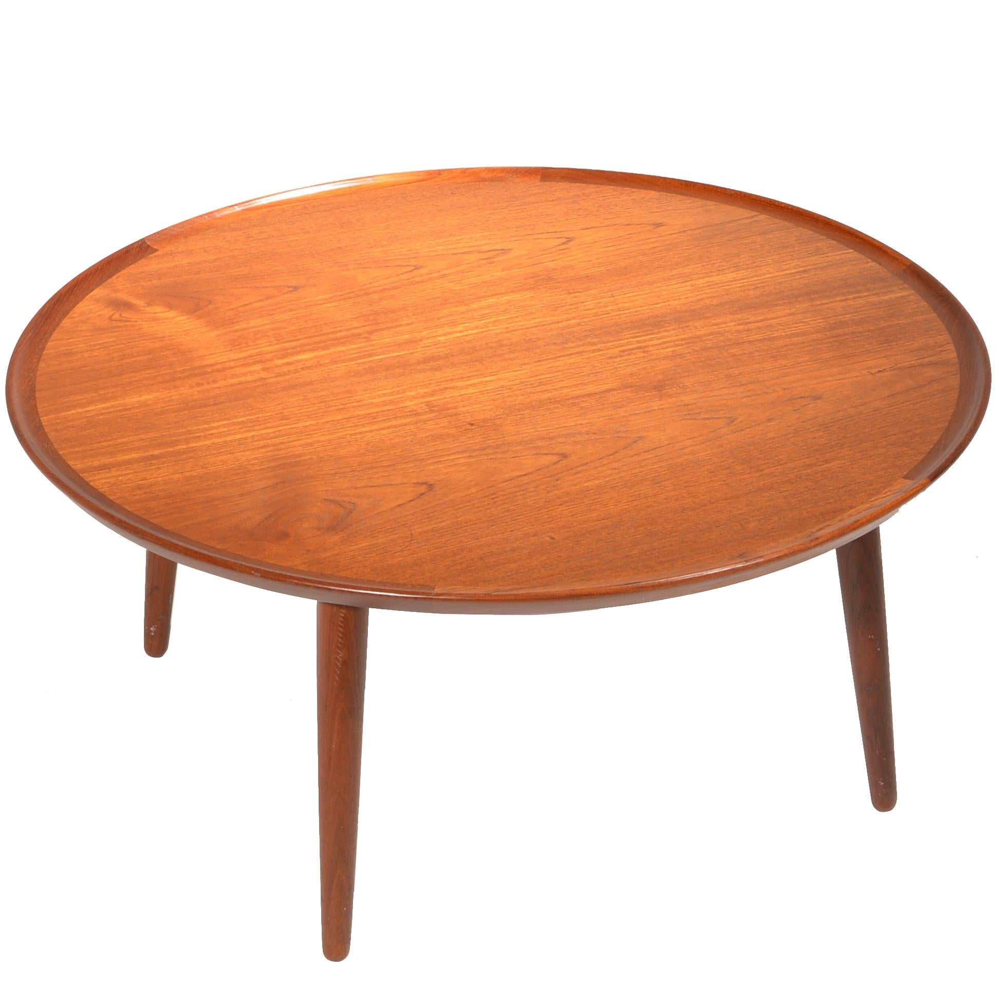 William Watting Round Teak Coffee Table, Denmark, 1965 at 1stDibs