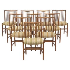 William Watting, Set of 10 Nutwood Chairs, Hereof Two Armchairs