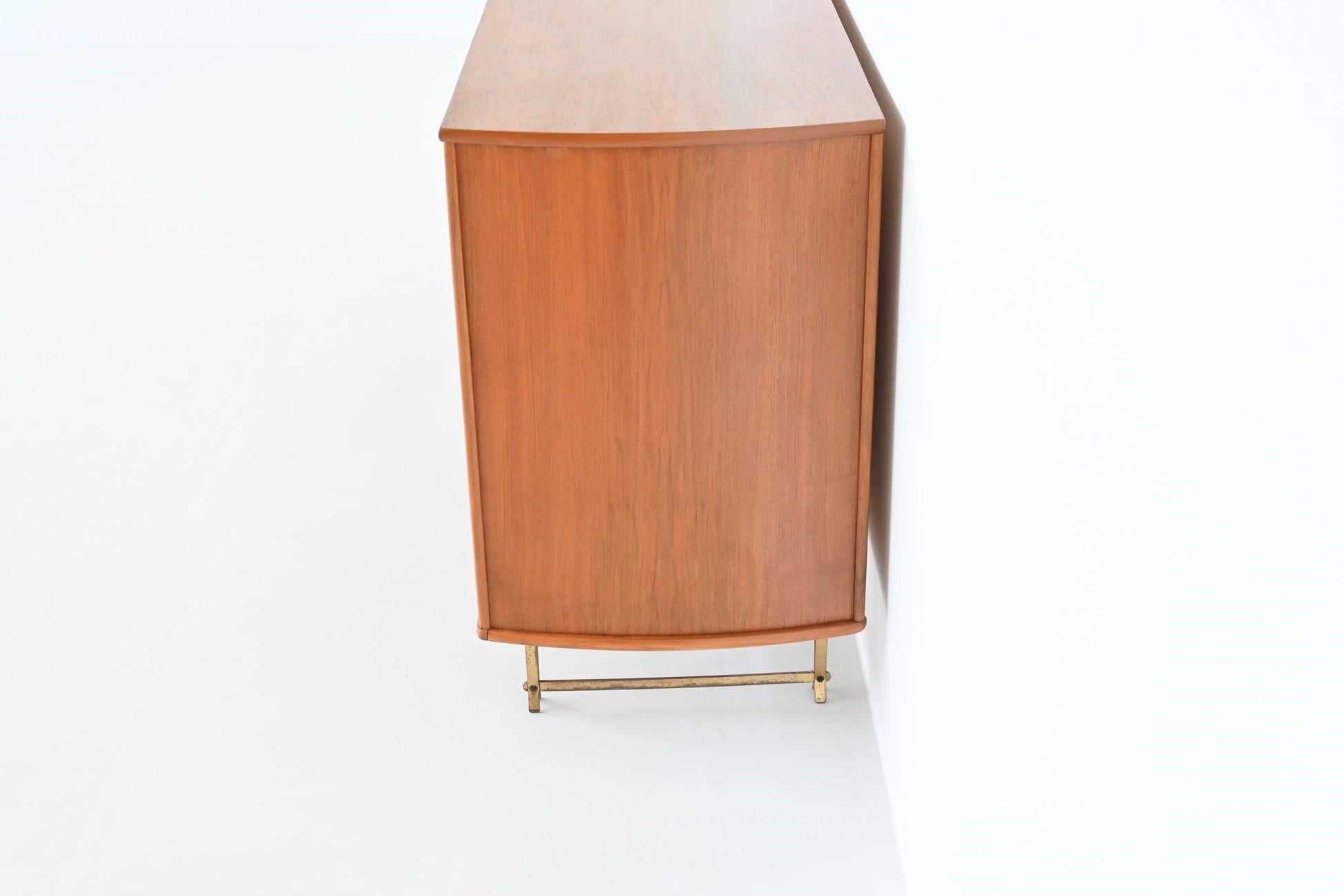 William Watting sideboard in walnut and brass Fristho The Netherlands 1954 For Sale 8