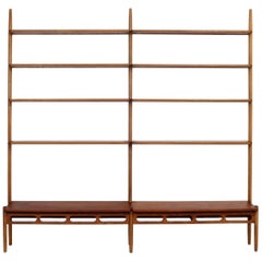 William Watting Teak and Oak Modular Bookcase for Michael Laursen Denmark, 1950s