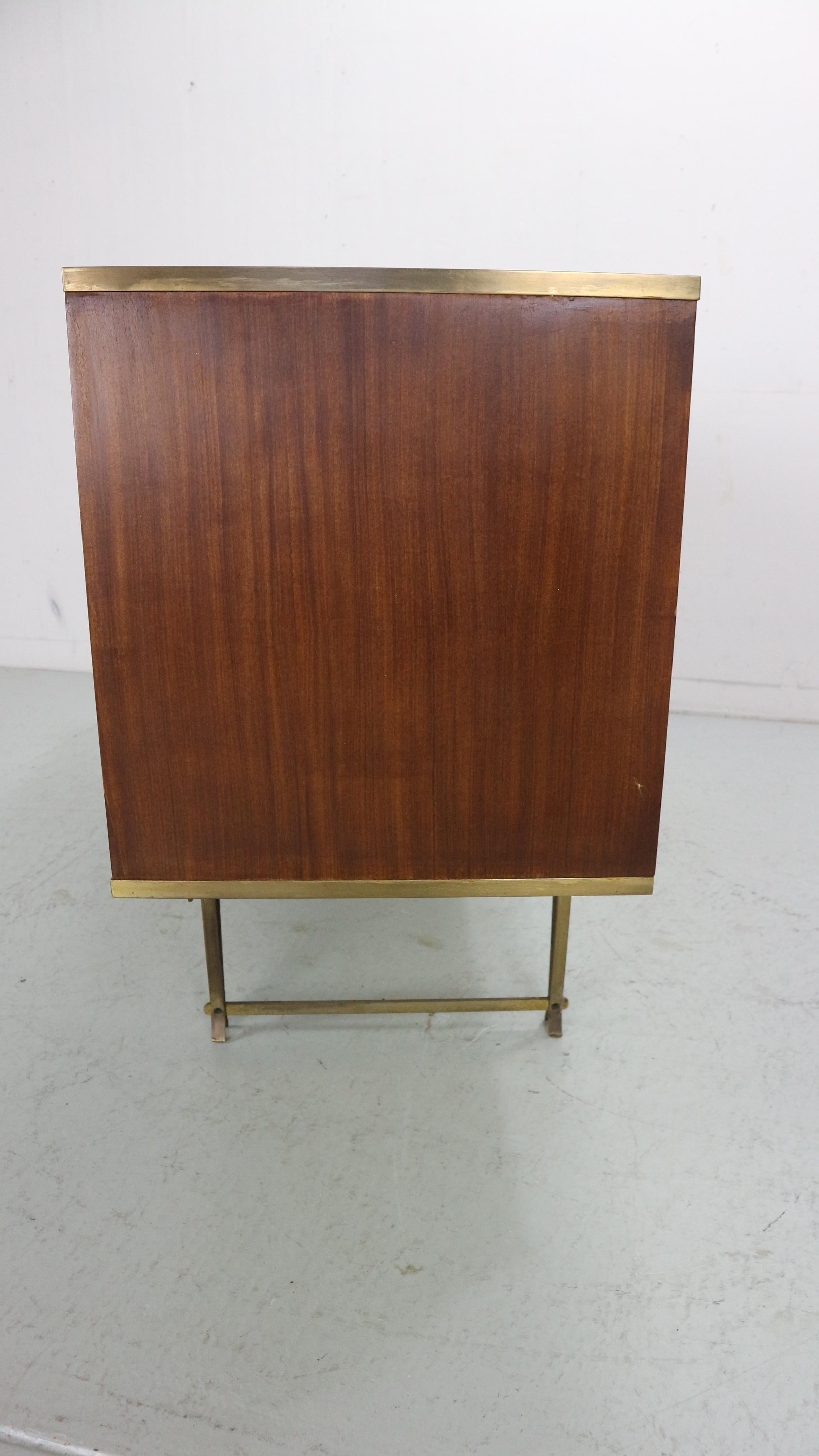 William Watting Teak & Brass Sideboard for Fristho, 1950's, Denmark For Sale 1