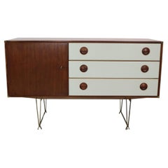 Retro William Watting Teak & Brass Sideboard for Fristho, 1950's, Denmark