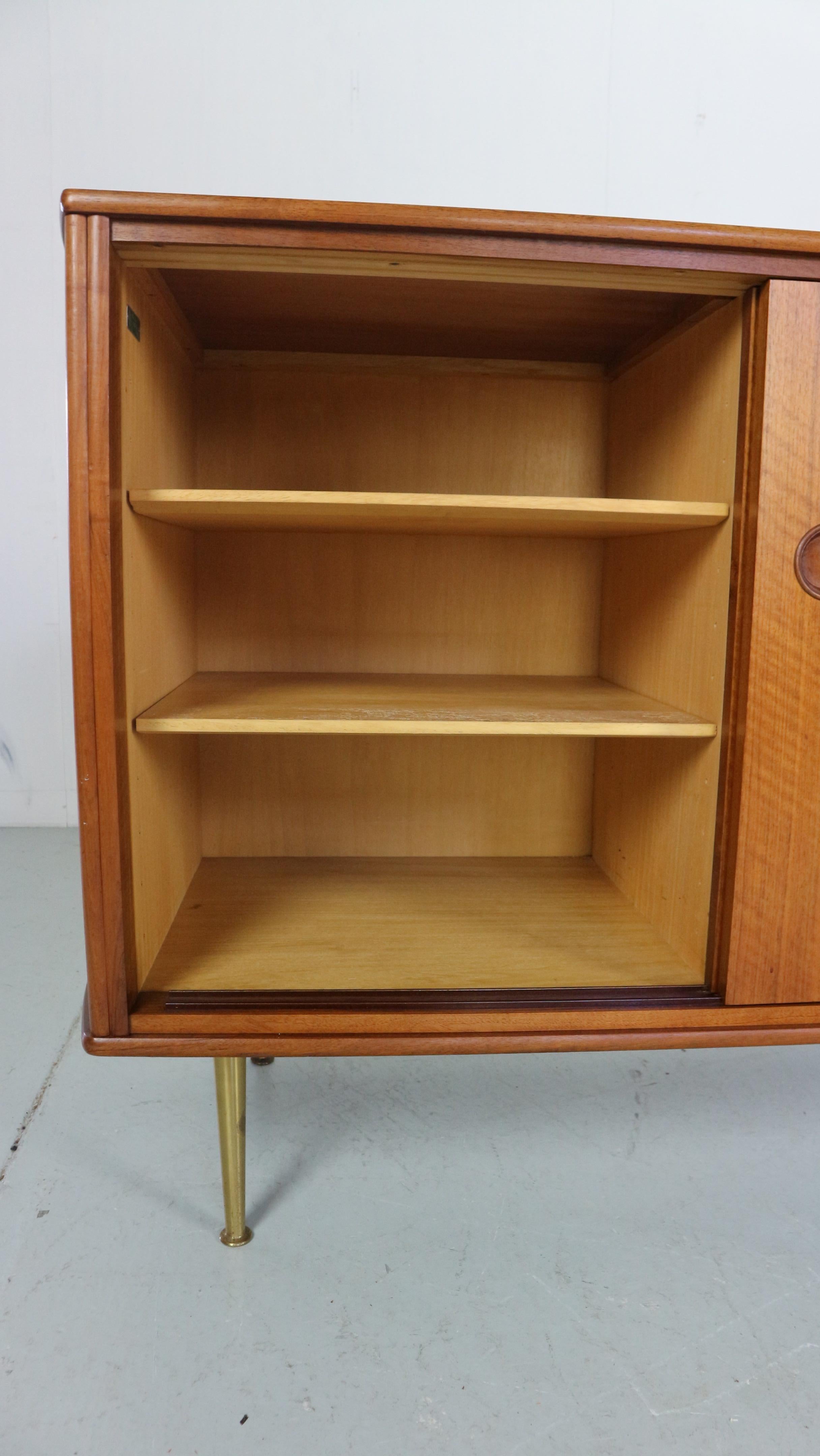 William Watting Wallnut & Brass Sideboard for Fristho, 1955, Denmark For Sale 9