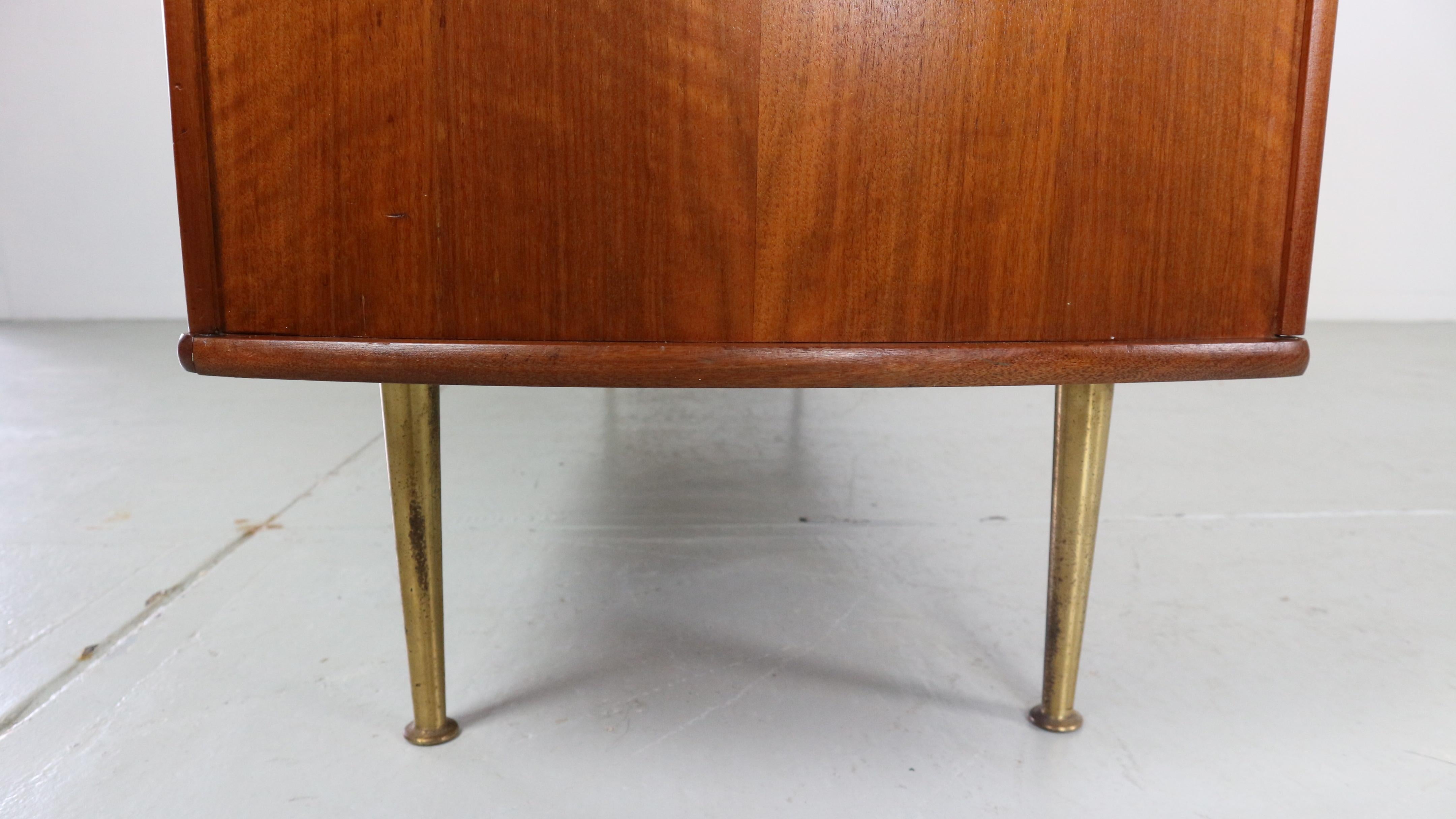 William Watting Wallnut & Brass Sideboard for Fristho, 1955, Denmark 11