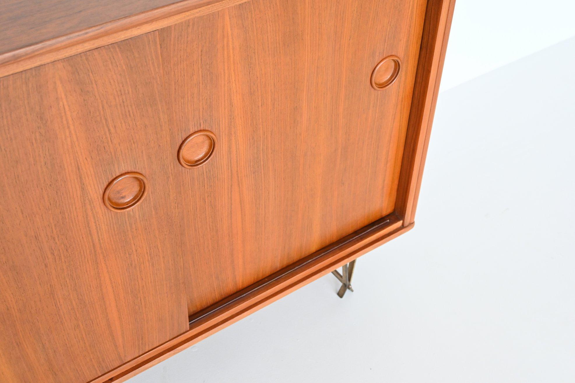 William Watting Walnut and Brass Sideboard Fristho, the Netherlands, 1954 4