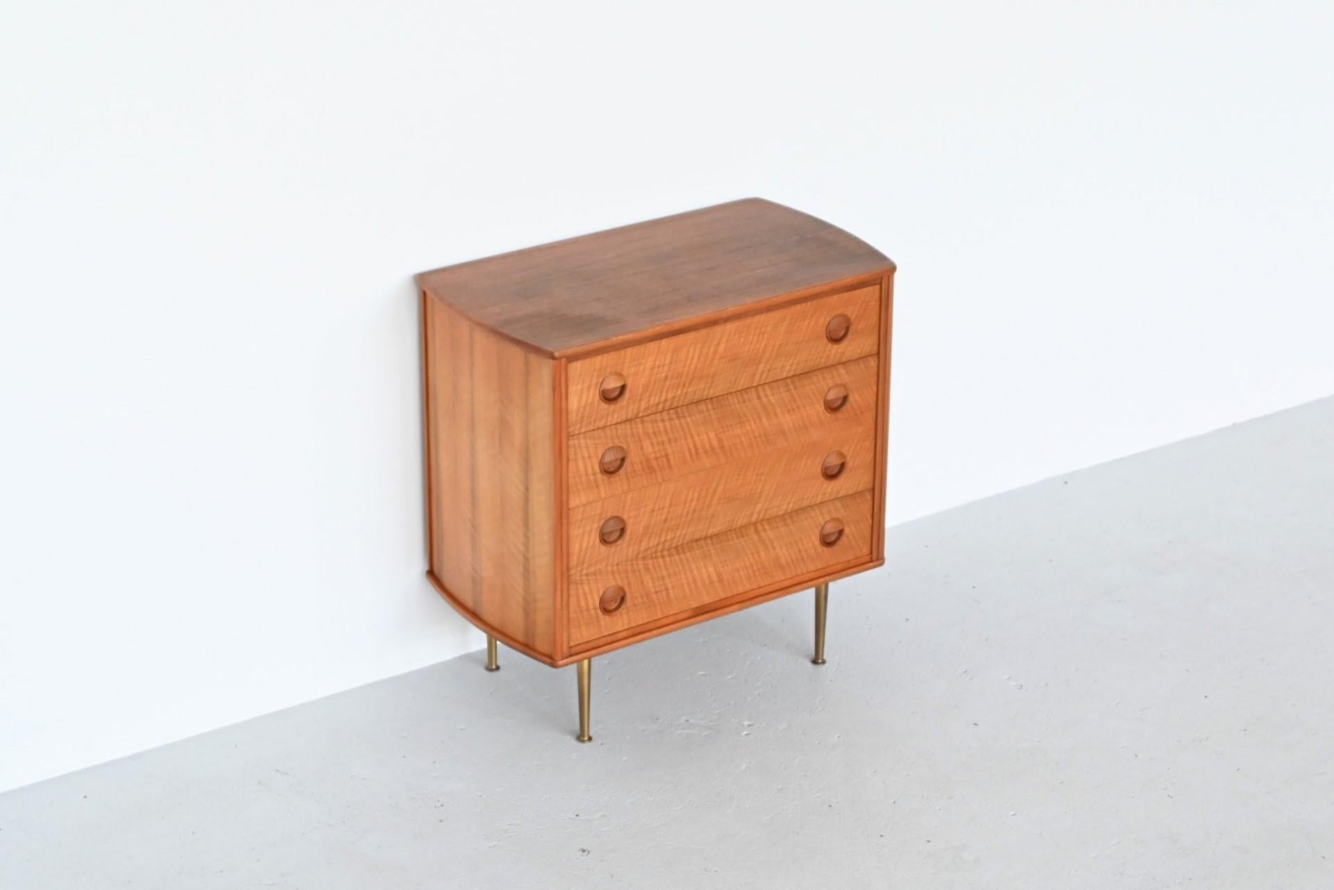 William Watting Walnut Chest of Drawers Fristho Franeker The Netherlands, 1960 3