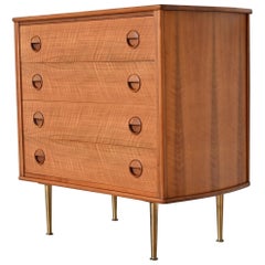 William Watting Walnut Chest of Drawers Fristho Franeker The Netherlands, 1960