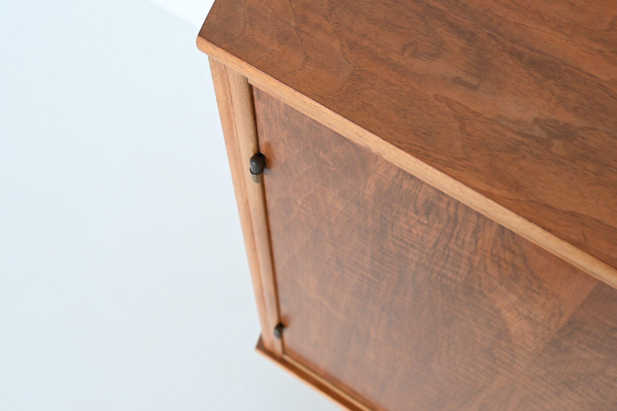 William Watting walnut wood cabinet Fristho Franeker The Netherlands 1960 3