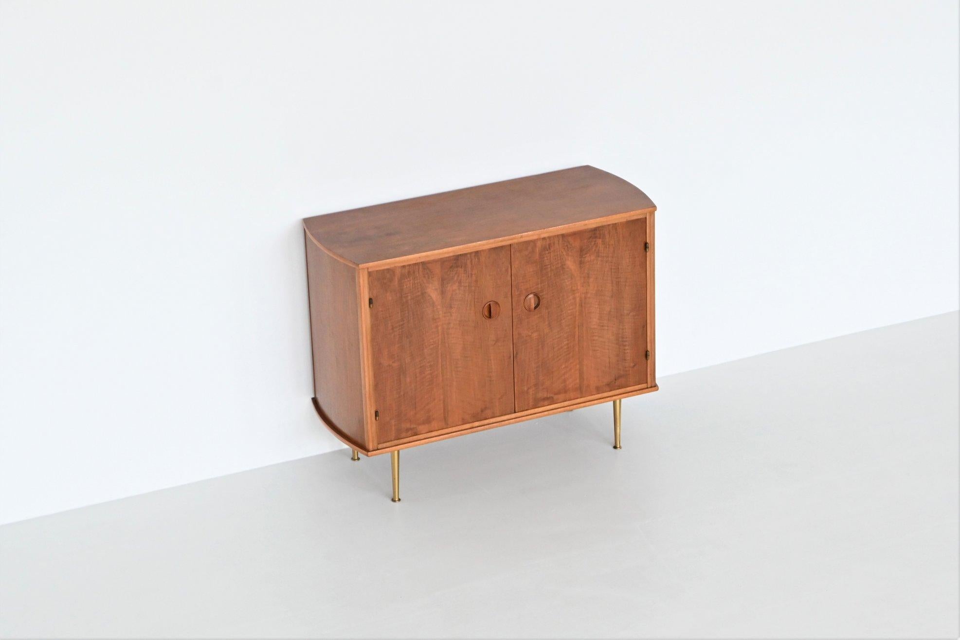 William Watting walnut wood cabinet Fristho Franeker The Netherlands 1960 8