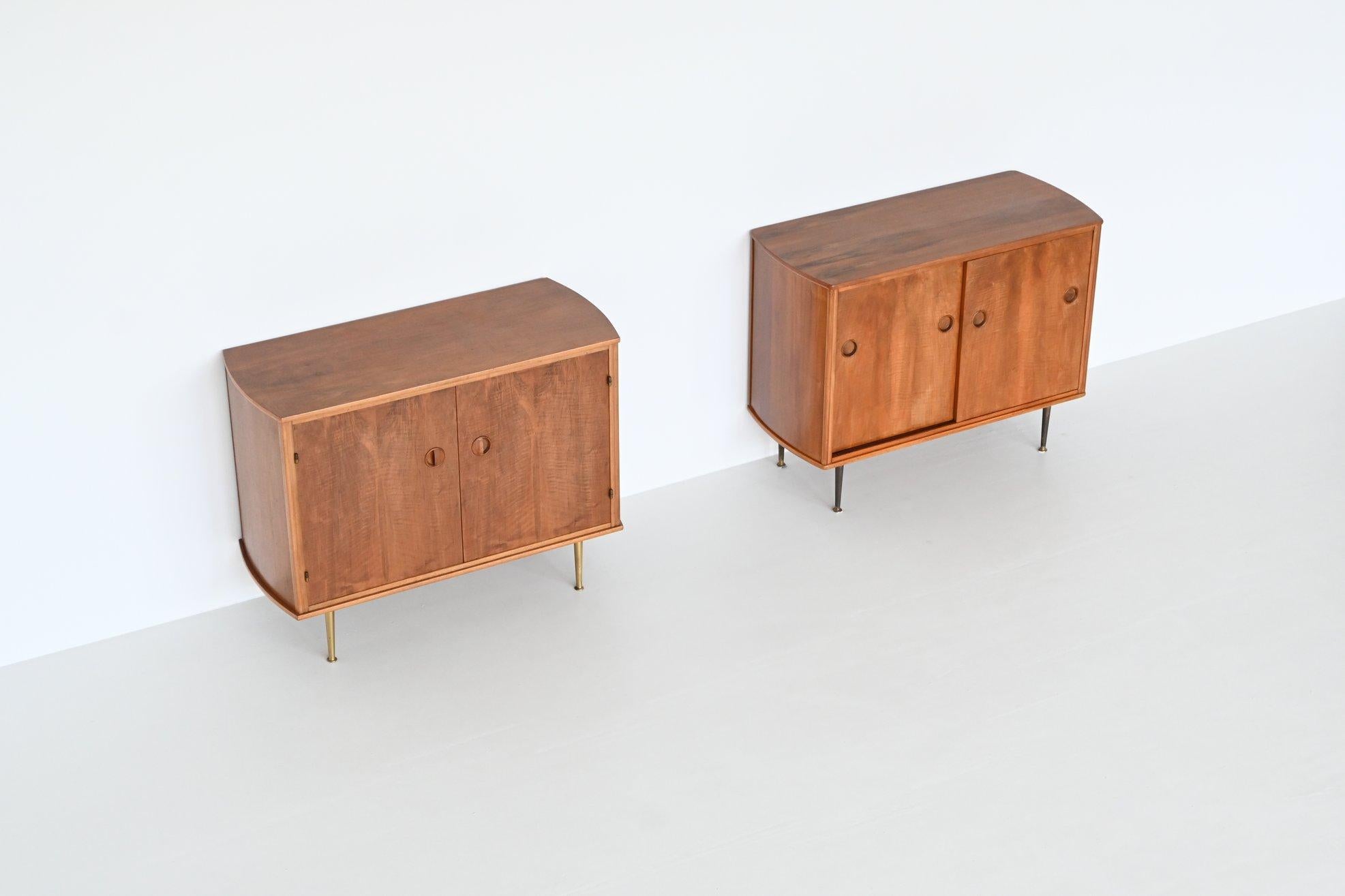 William Watting walnut wood cabinet Fristho Franeker The Netherlands 1960 13