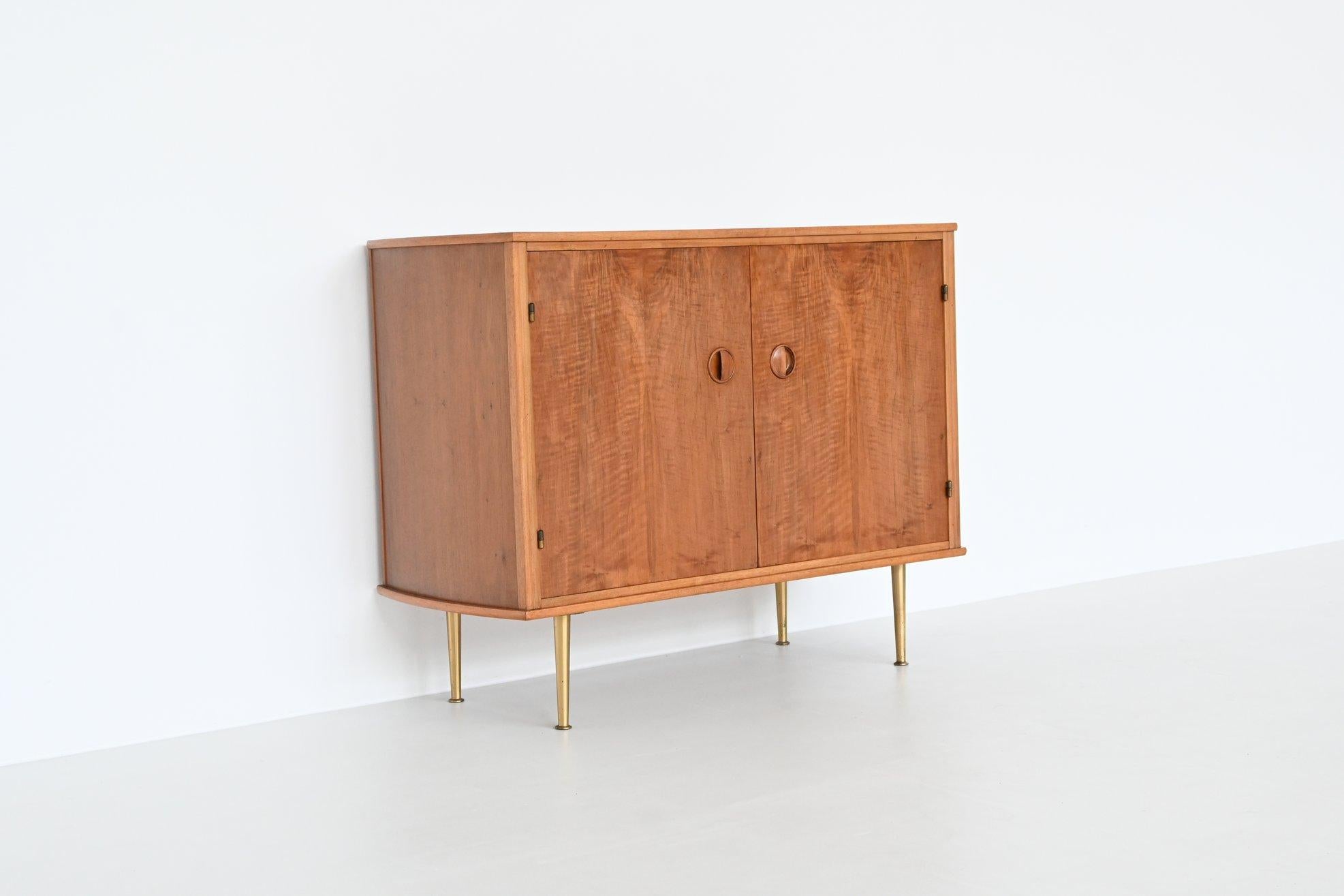 William Watting walnut wood cabinet Fristho Franeker The Netherlands 1960 In Good Condition In Etten-Leur, NL