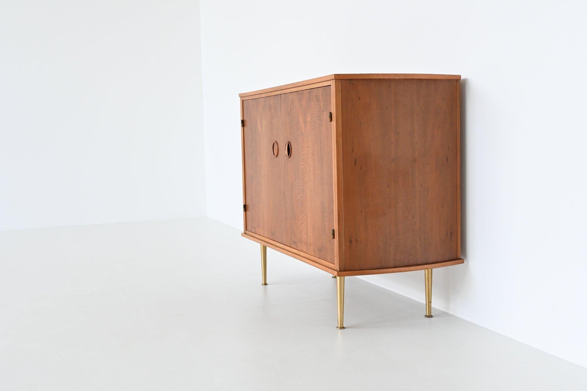 Mid-20th Century William Watting walnut wood cabinet Fristho Franeker The Netherlands 1960