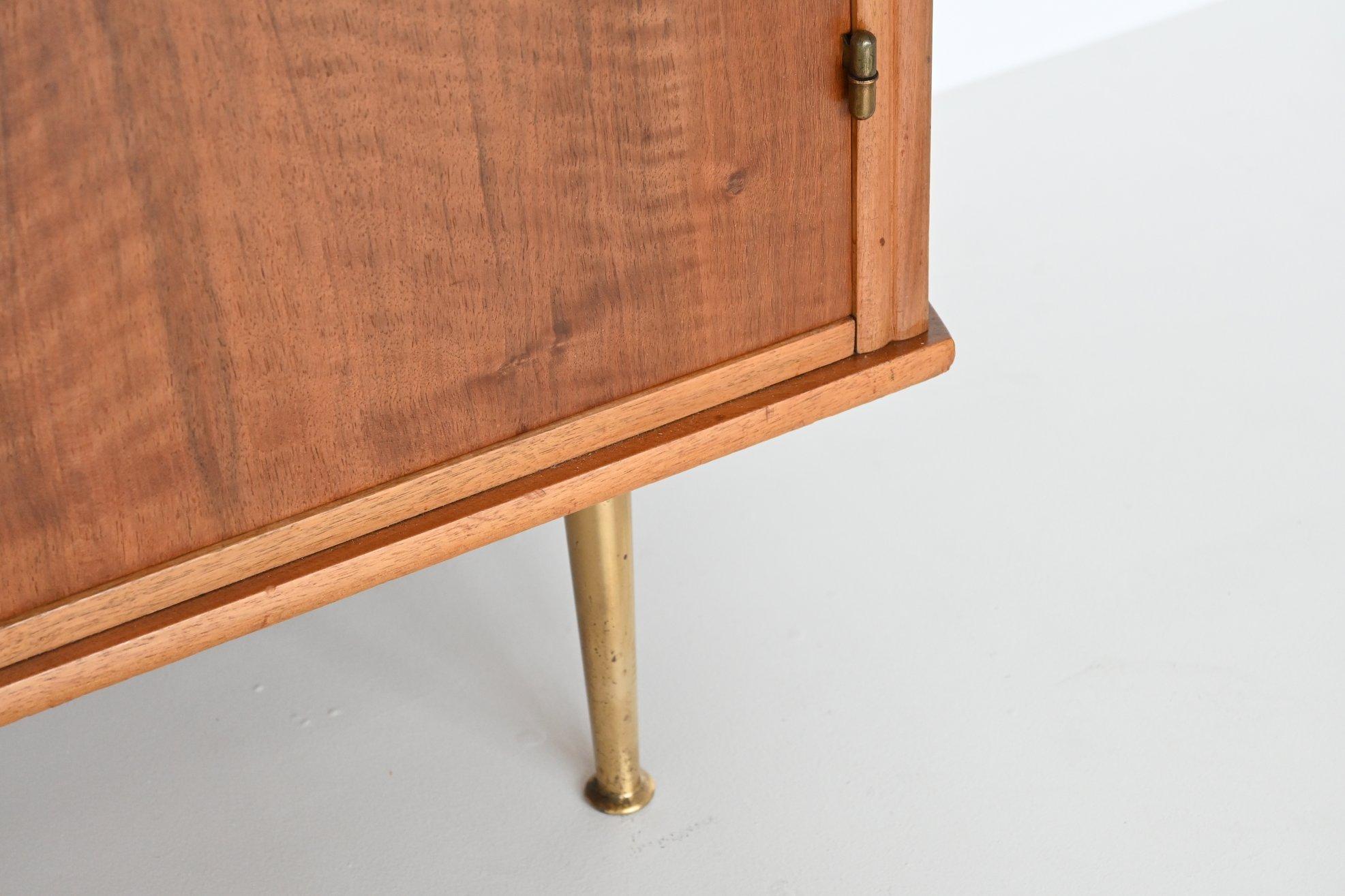 William Watting walnut wood cabinet Fristho Franeker The Netherlands 1960 1