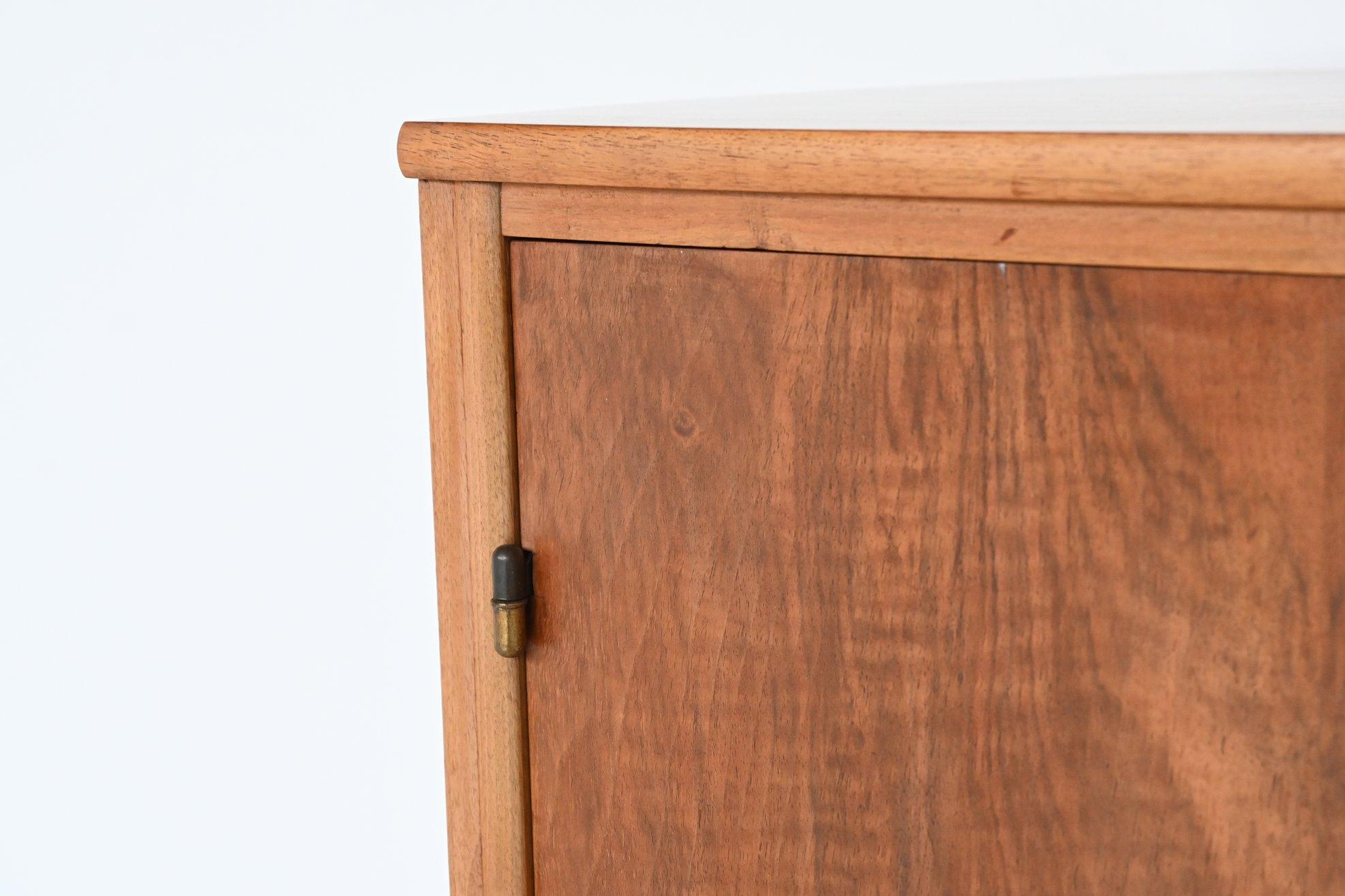 William Watting walnut wood cabinet Fristho Franeker The Netherlands 1960 2