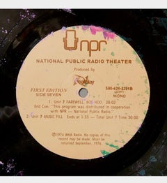 Mixed Media Pop Art Abstract Painting on Vinyl Record LP Wall Sculpture Weege