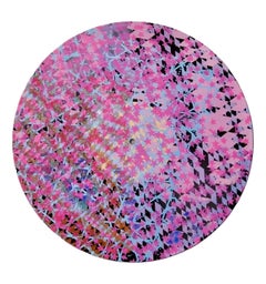 Pittura astratta Pop Art a tecnica mista su disco in vinile LP Scultura da parete Weege