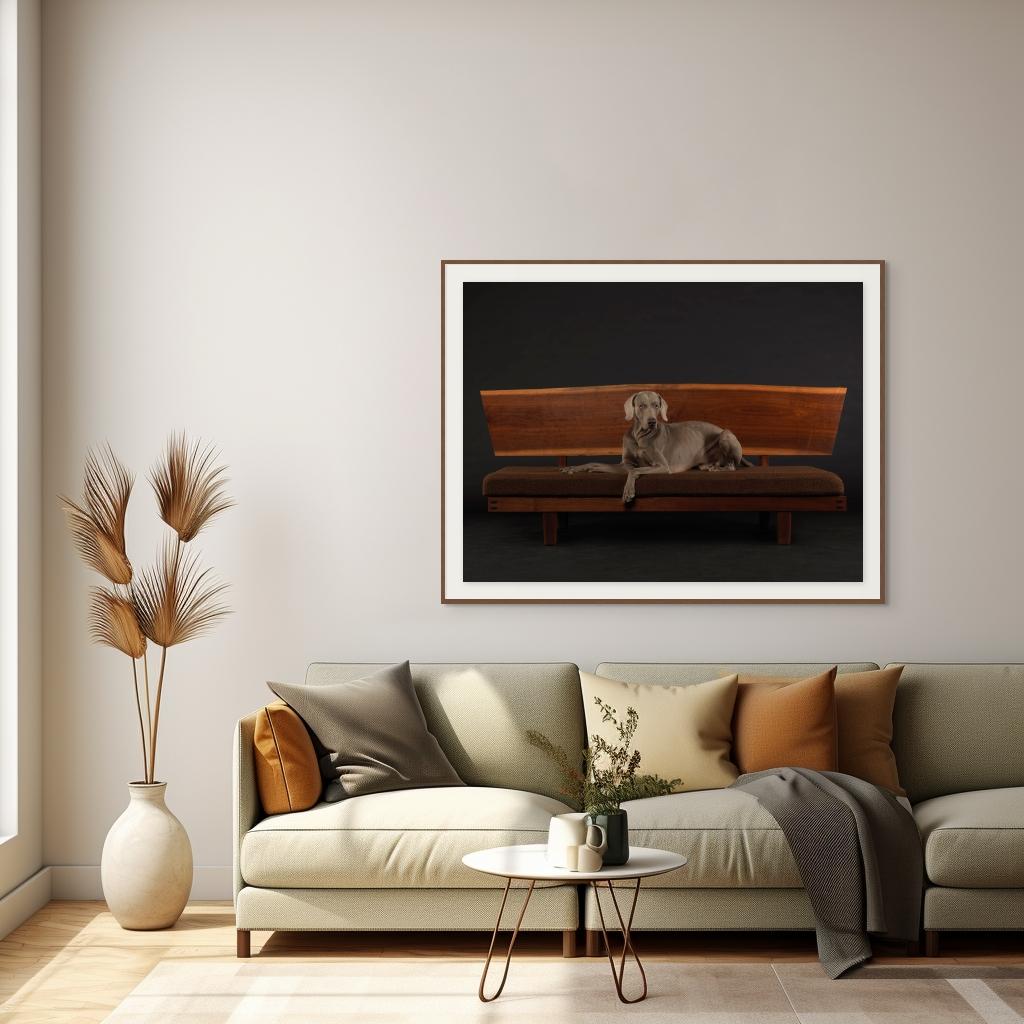 BENCHMARK (Schwarz), Animal Print, von William Wegman