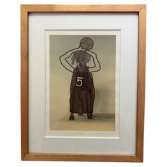 William Wegman Print Signed, Dated 1994 and numbered 16/50 in maple wood frame