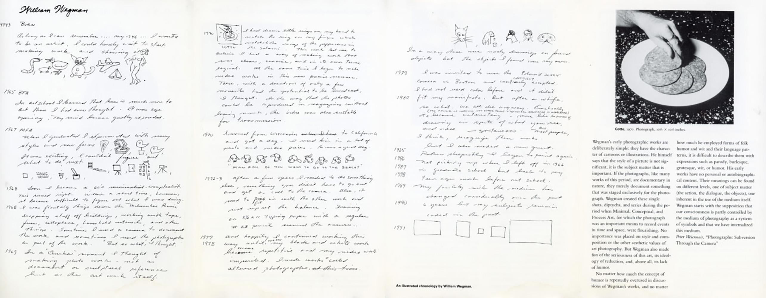 William Wegman, Ankündigung des Whitney Museums 1992 (Wegman Dog Walker) im Angebot 2