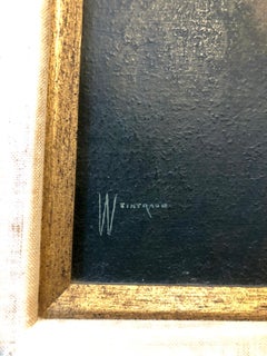 Sephardic Rabbi, Middle Eastern Expressionist Mid Century Orientalist Painting