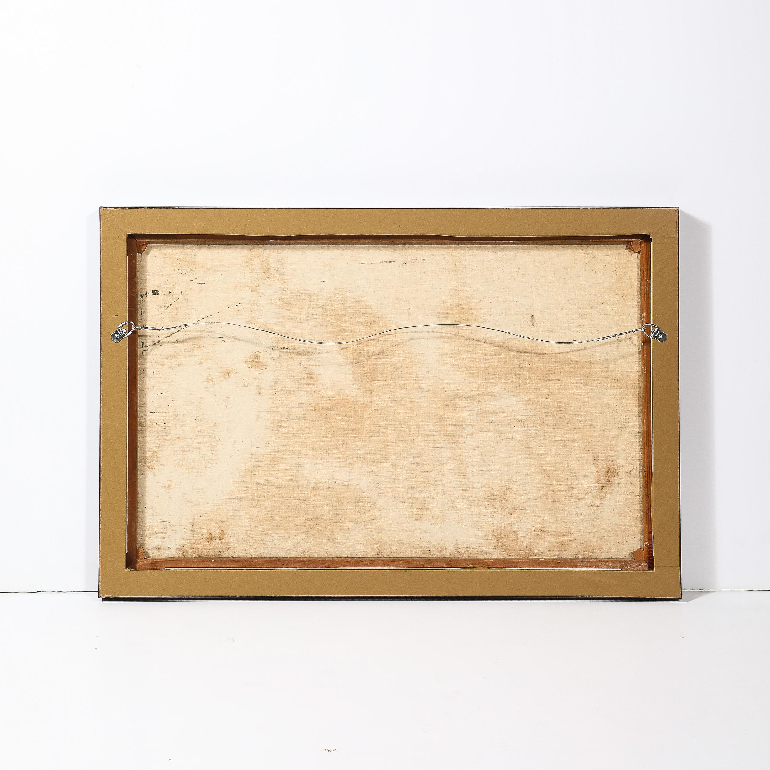 Abstraktes Interieur-Stillleben in Öl auf Leinwand von Weintraub, Modernismus der Mitte des Jahrhunderts im Angebot 10
