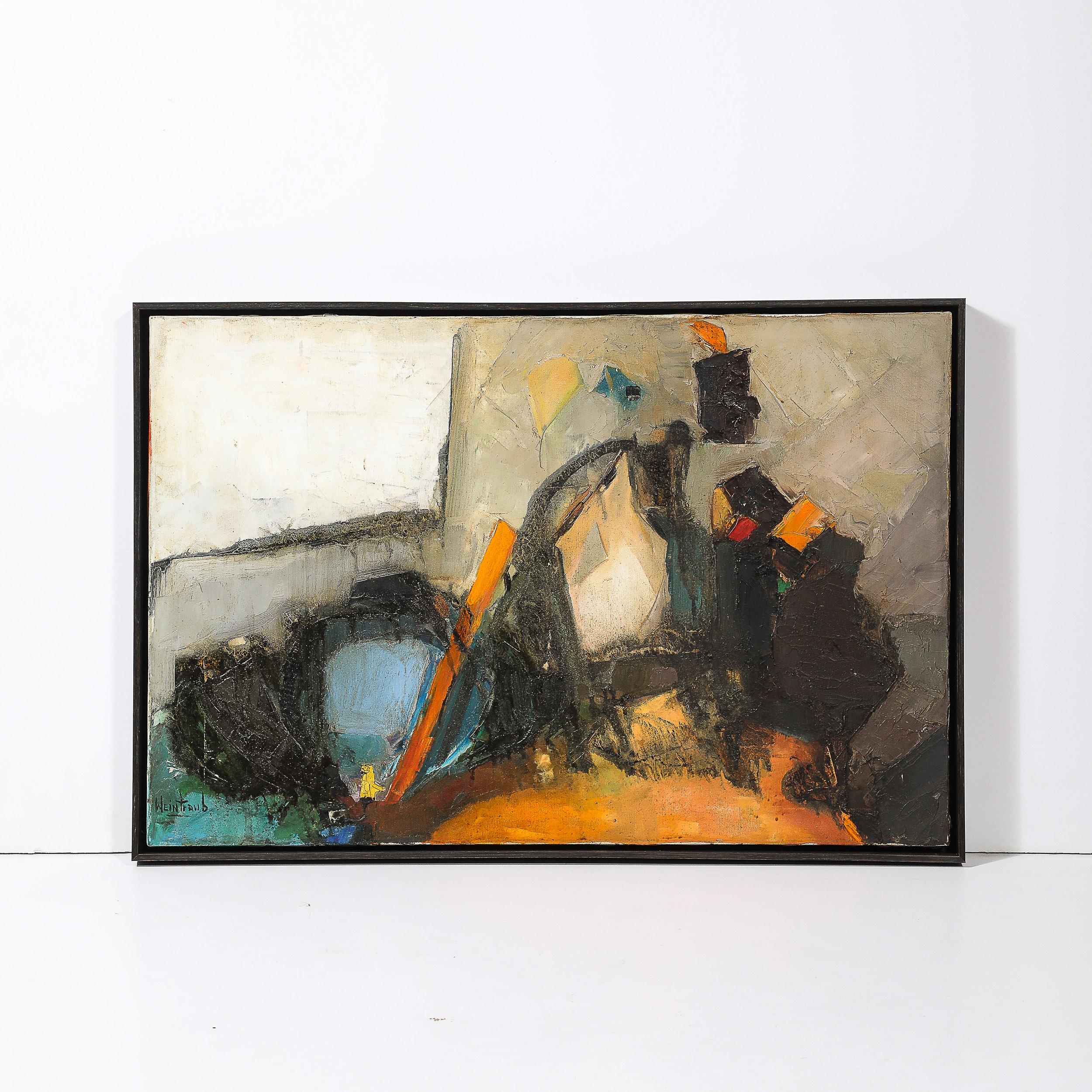 Abstraktes Interieur-Stillleben in Öl auf Leinwand von Weintraub, Modernismus der Mitte des Jahrhunderts – Painting von William Weintraub