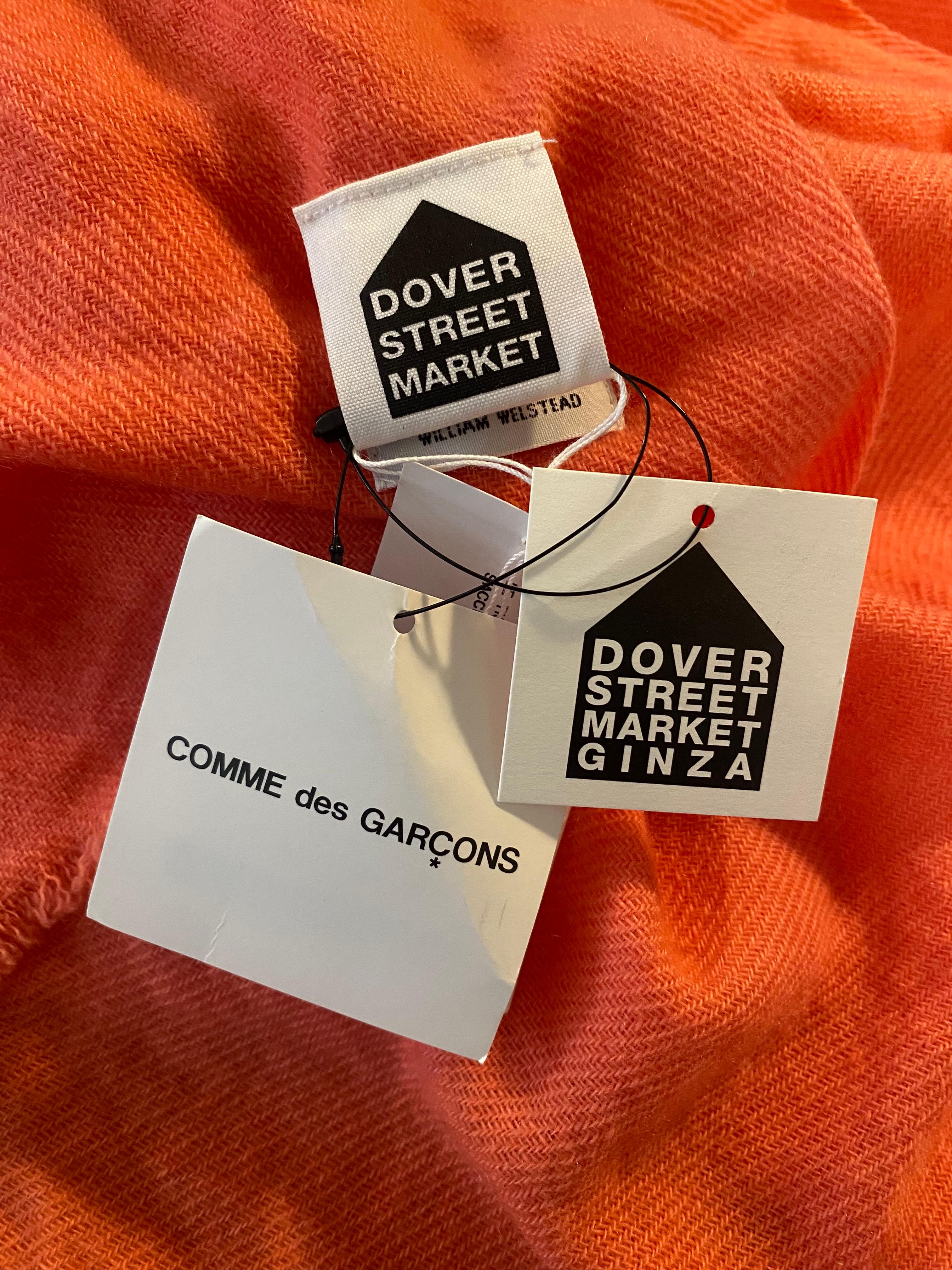 Orange William Welstead for Comme des Garcons Cashmere Stole For Sale